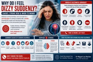 Sudden dizziness and imbalance as warning signs of stroke