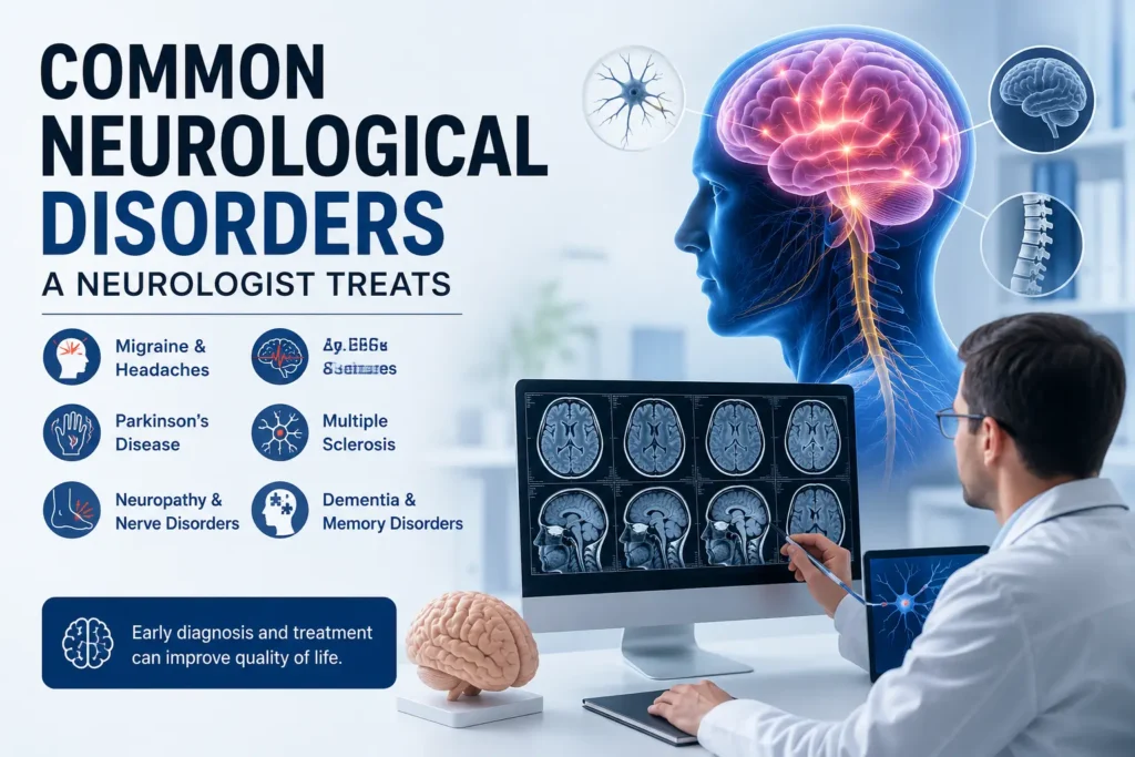 Common neurological disorders treated by a neurologist