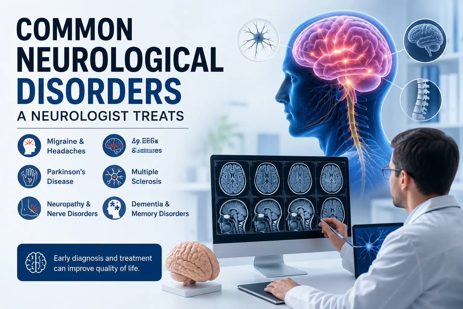 Common neurological disorders treated by a neurologist