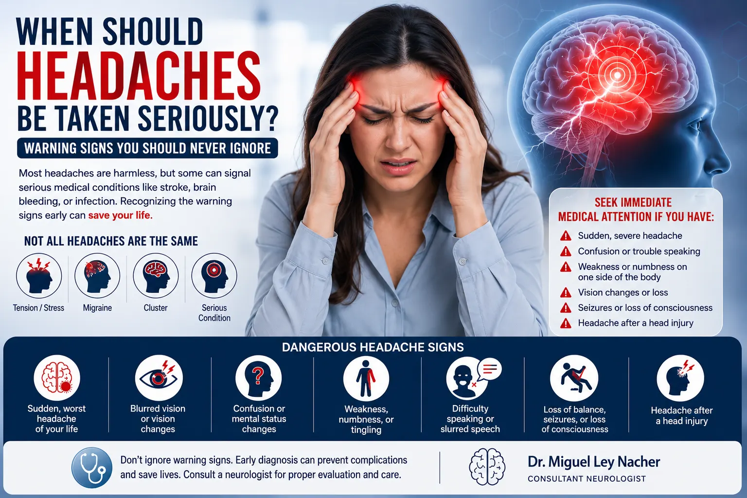 Warning signs that indicate when headaches should be taken seriously