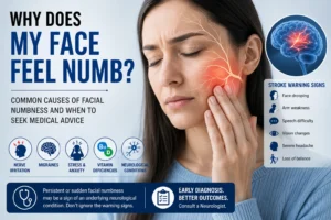 Common causes of facial numbness and warning signs of stroke